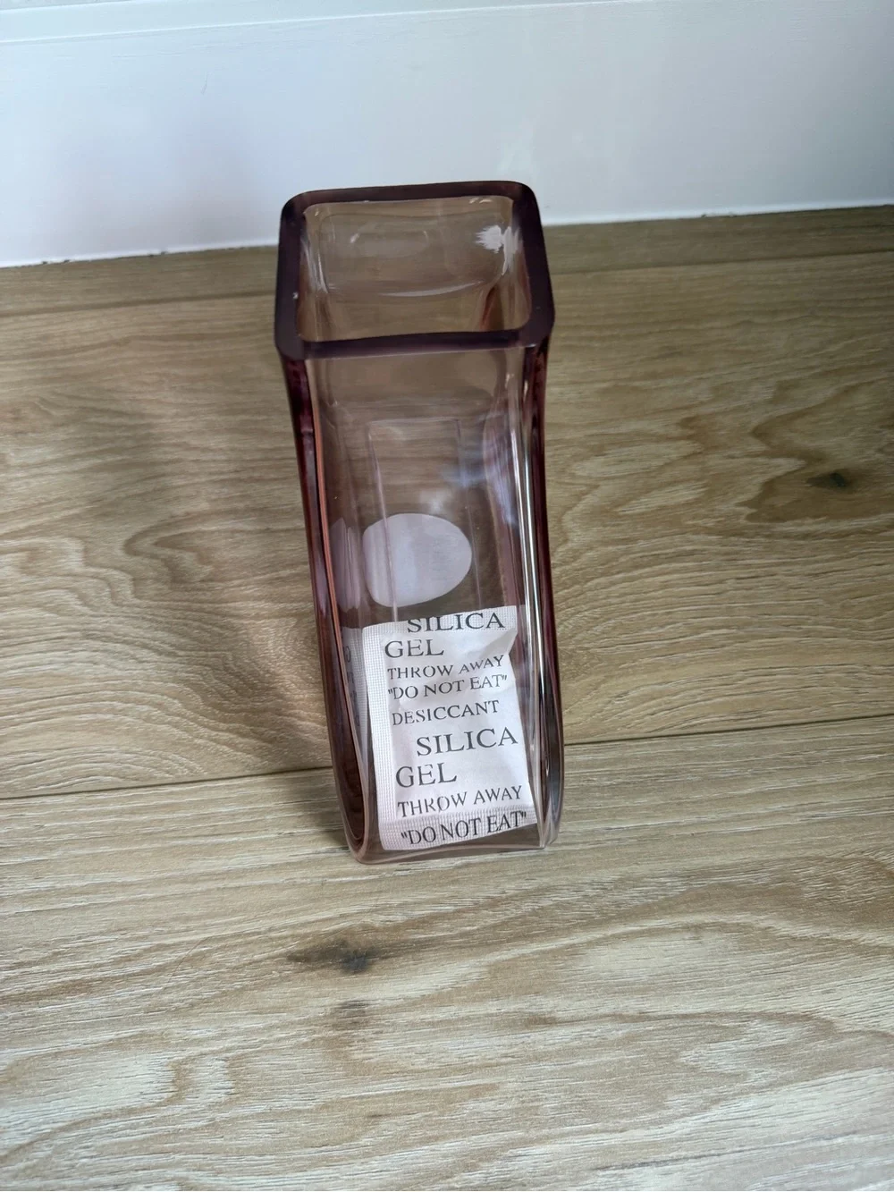 Smoky Mauve Glass Accent Vase - Contemporary Decorative Vase